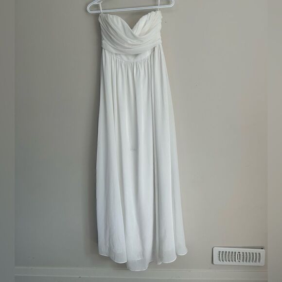 Lulu’s Love and Be Loved Ivory Strapless Maxi Dress Sz M - Picture 7 of 16